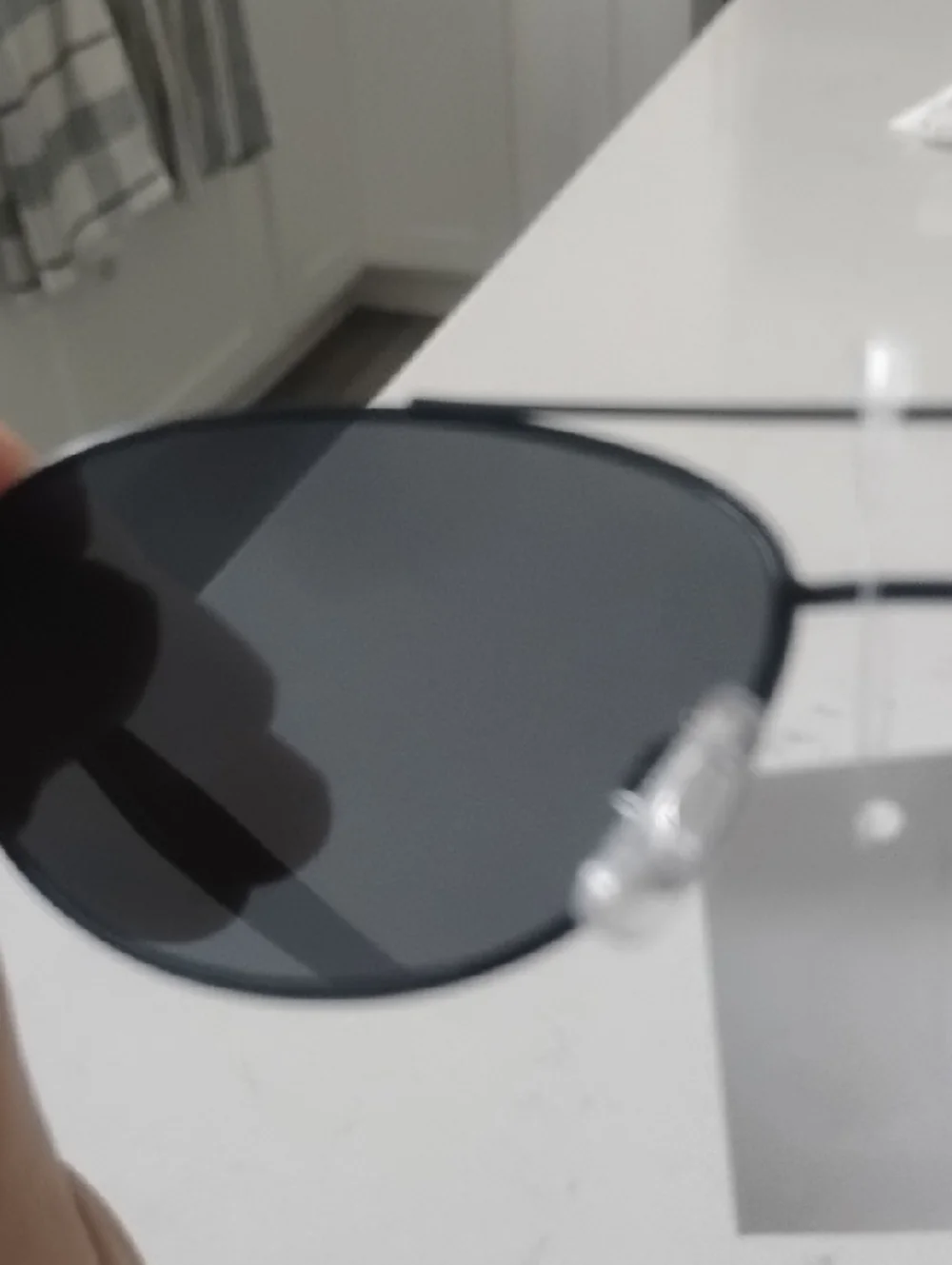 Elizabeth and James Black Slim Oval Sunglasses - Picture 9 of 12